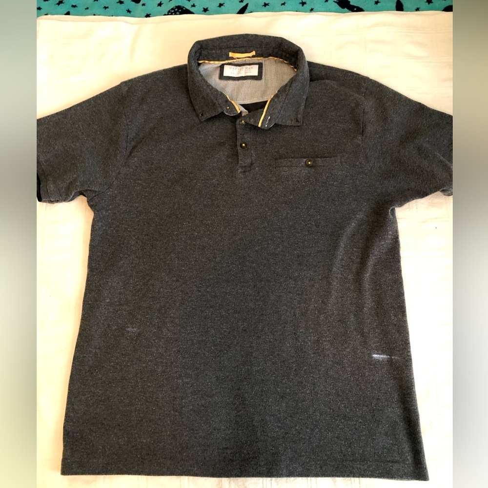 cactus man  Ricky Singh Gray Polo T-shirt labeled Large fits smaller